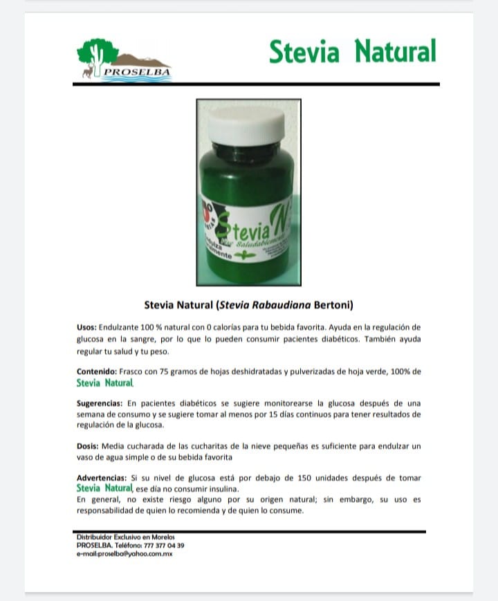 Stevia polvo